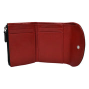 ILI New York Trifold Compact Wallet - Black/Red