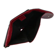 ILI New York Trifold Compact Wallet - Black/Red