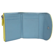 ILI New York Trifold Compact Wallet - Mellow Yellow/Chambray