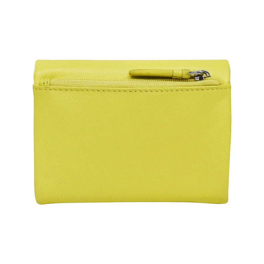 ILI New York Trifold Compact Wallet - Mellow Yellow/Chambray
