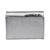 ILI New York Trifold Compact Wallet - Silver/Light Gold
