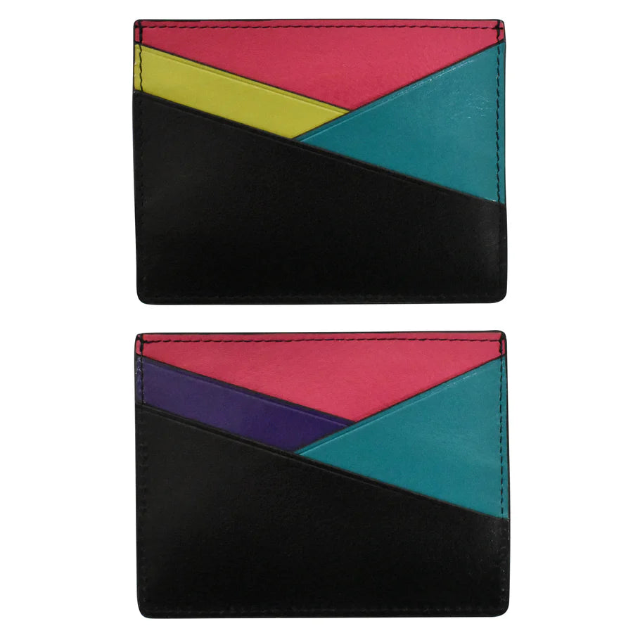 ILI New York Asymmetric Card Case - Black/Brights