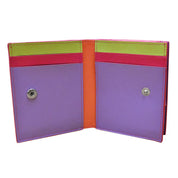 ILI New York Leather RFID Small Snap Wallet - Palm Beach