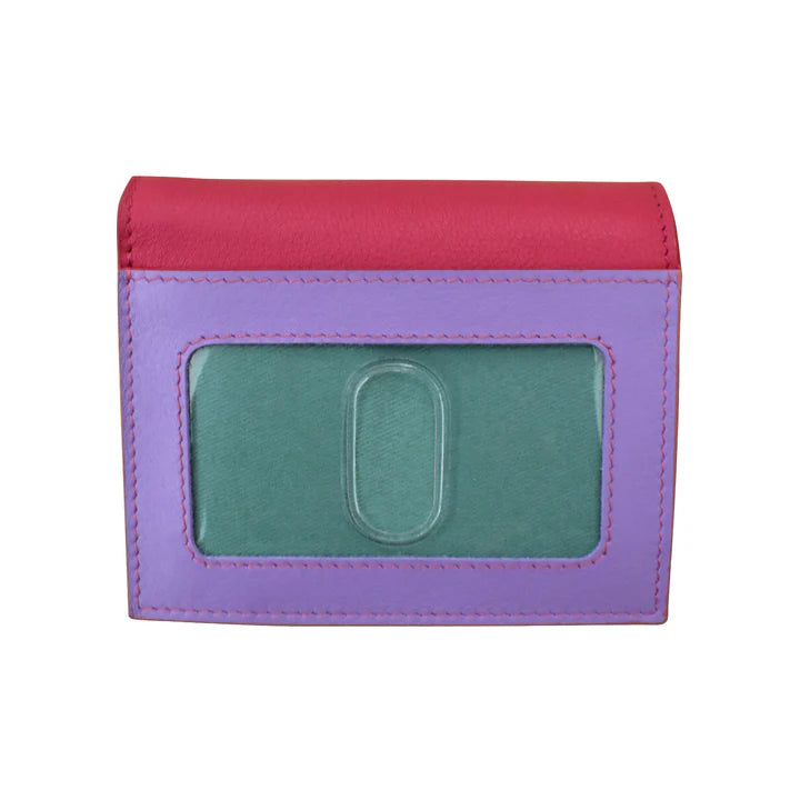 ILI New York Leather RFID Small Snap Wallet - Palm Beach