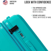 Feelway Luggage 20" Expandable Carry On - Sky Blue