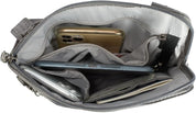 Travelon Anti-Theft Classic Slim Double Zip Crossbody - Gray