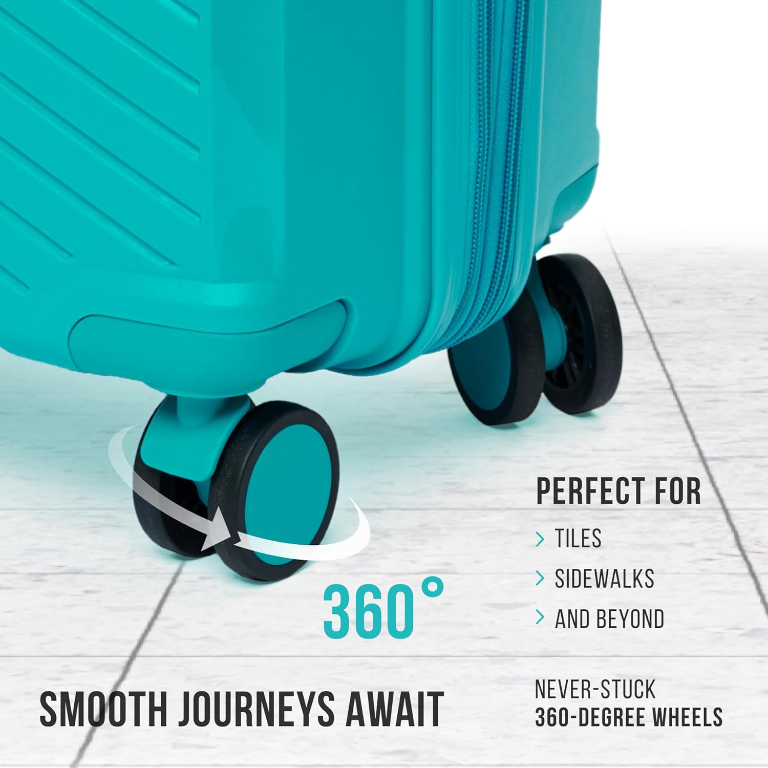Feelway Luggage 20" Expandable Carry On - Sky Blue