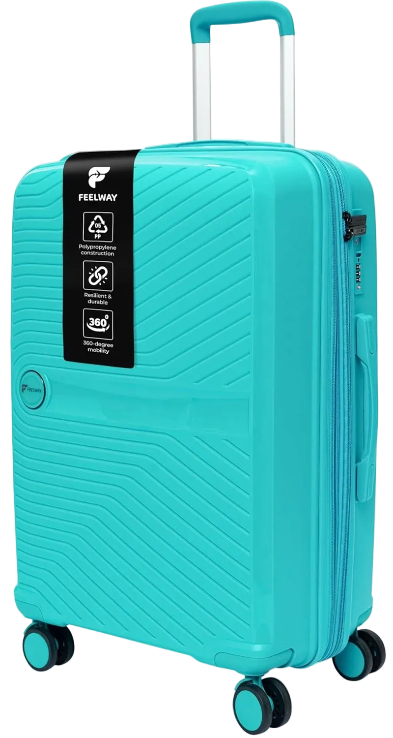Feelway Luggage 20" Expandable Carry On - Sky Blue