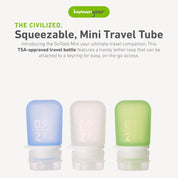 Humangear GoToob 0.9 Oz. Mini 3-Pack- Clear/Green/Blue