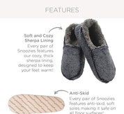 Snoozies Men's 2 Tone Travel Slippers XL Green