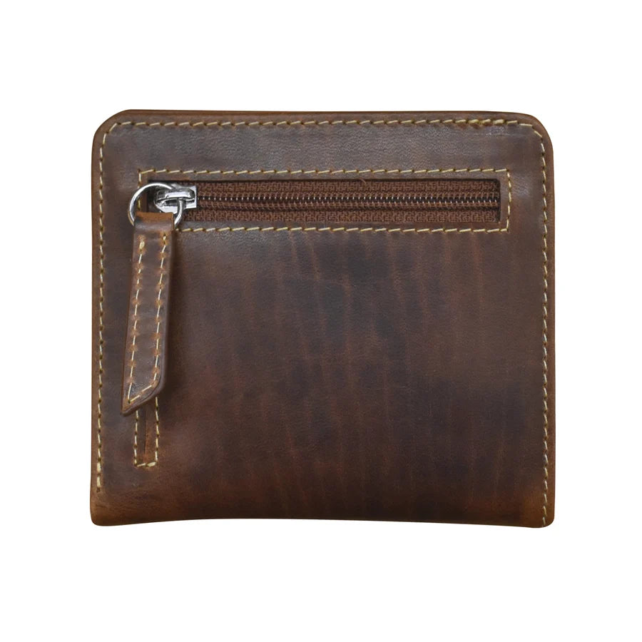 ILI New York RFID  Men's Wallet Mini Bifold - Rustic Brown