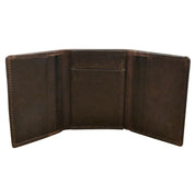 ILI New York RFID Men's Trifold Wallet with Back I.D. - Chocolate
