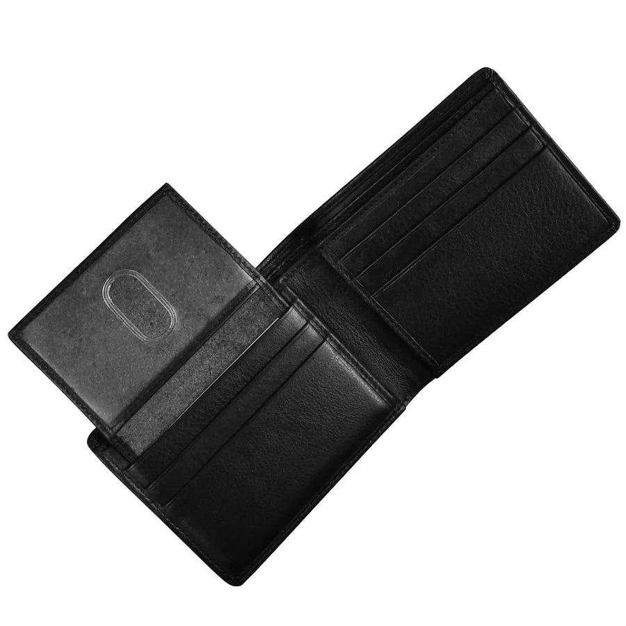 ILI New York Men's RFID Two Piece Bifold Set - Black