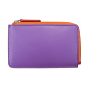 ILI New York RFID Leather Zip Card Holder - Palm Beach