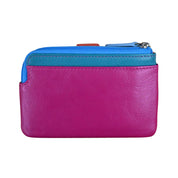 ILI New York RFID Leather Small Card Holder ID Wallet - Paradise Multi