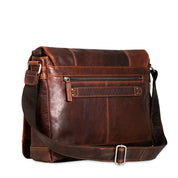 Jack Georges Leather Voyager Messenger Bag - Brown