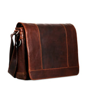 Jack Georges Leather Voyager Messenger Bag - Brown