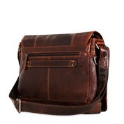 Jack Georges Leather Voyager Messenger Bag - Brown