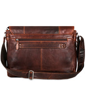 Jack Georges Leather Voyager Messenger Bag - Brown