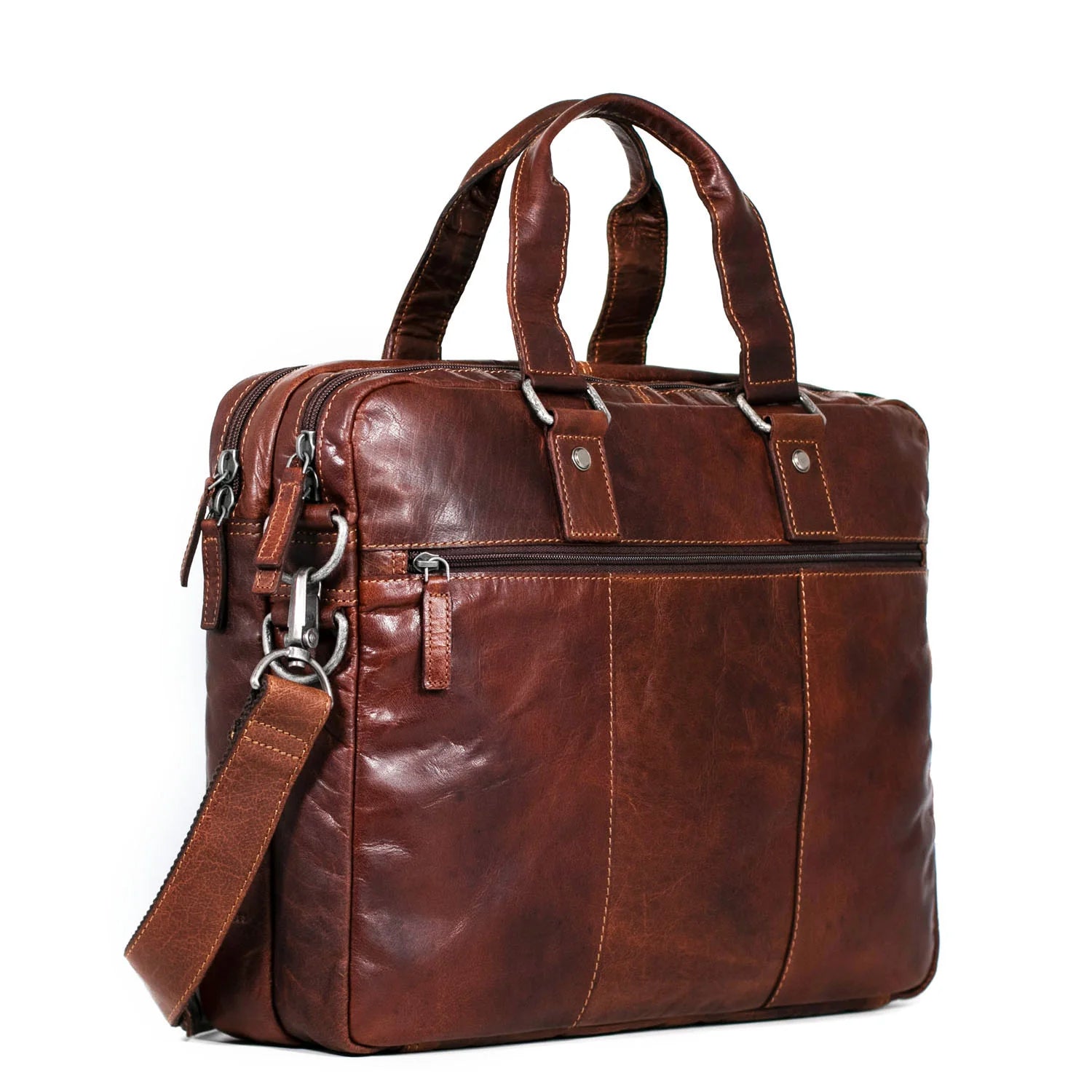 Jack Georges Leather Voyager Professional Briefcase - Brown Jack Georges Leather Voyager Professional Briefcase - Brown