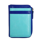 ILI New York Vertical Zip Card Wallet - Mykonos