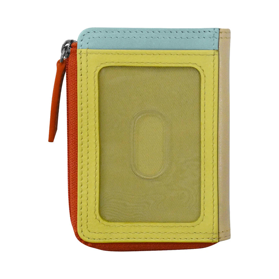 ILI New York Vertical Zip Card Wallet - Sorrento