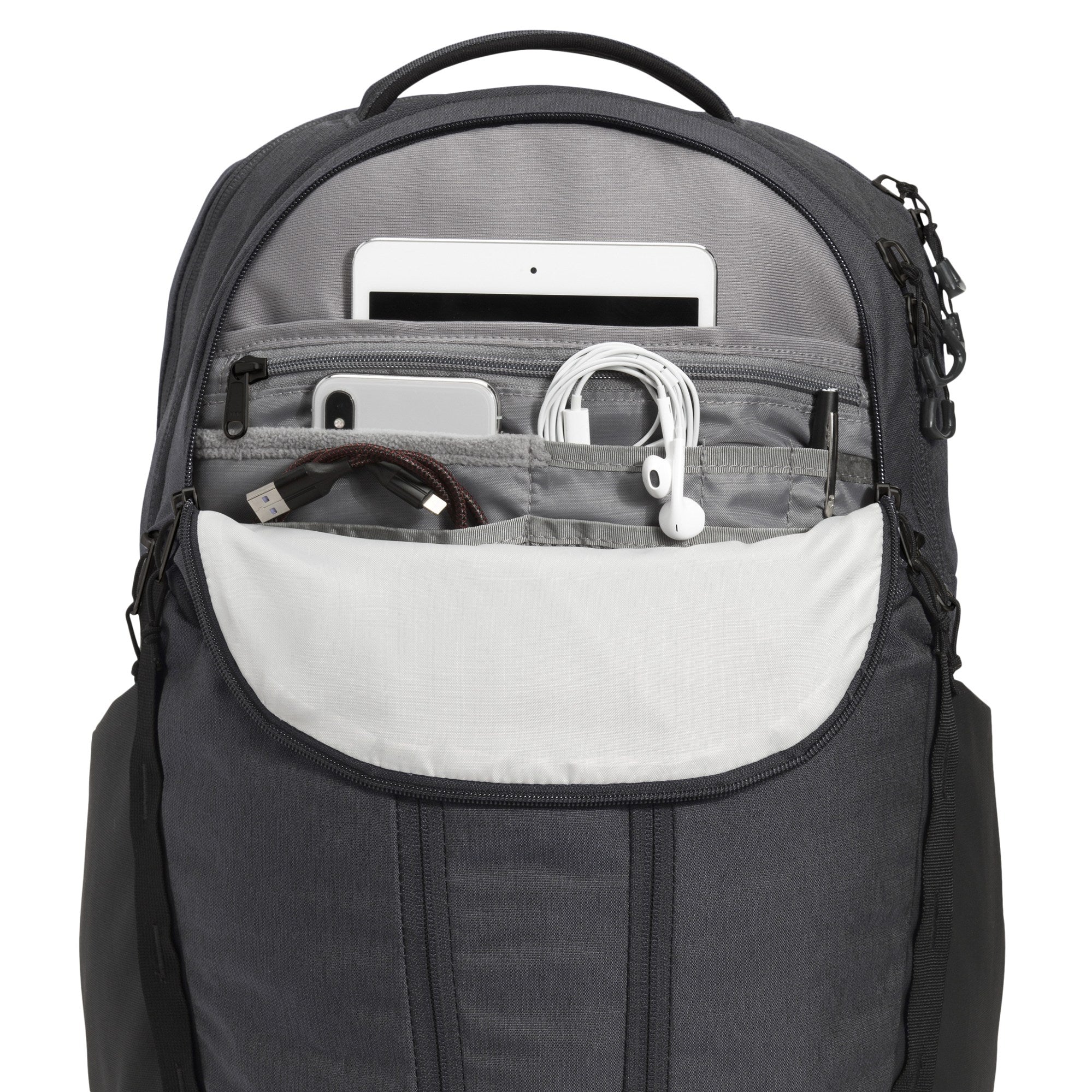 The North Face Surge Backpack -Asphalt Grey Light Heather/TNF Black-NPF