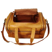 Dorado Leather Small  Carry On Duffel - Tan