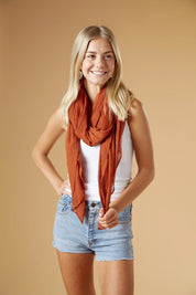 Bucky Classic Insect Shield Scarf - Terracotta