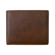 ILI New York RFID  Men's Wallet Bifold With Zip Pocket - Rustic Brown