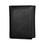 ILI New York RFID  Men's Pebble Grain Leather Trifold Wallet - Black