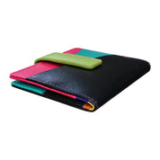 ILI New York Mini Asymmetric Card Wallet with Tab - Black Brights