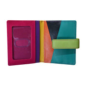 ILI New York Mini Asymmetric Card Wallet with Tab - Black Brights
