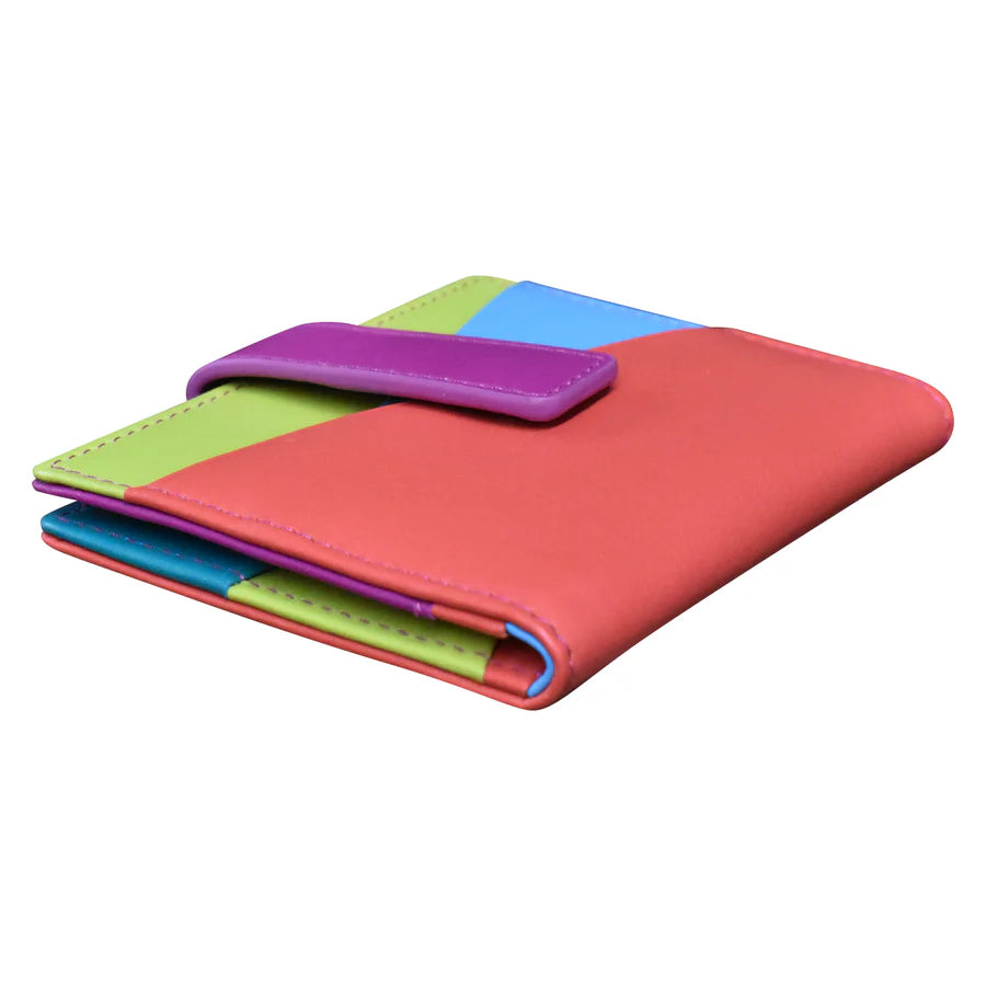 ILI New York Mini Asymmetric Card Wallet with Tab - Paradise Multi