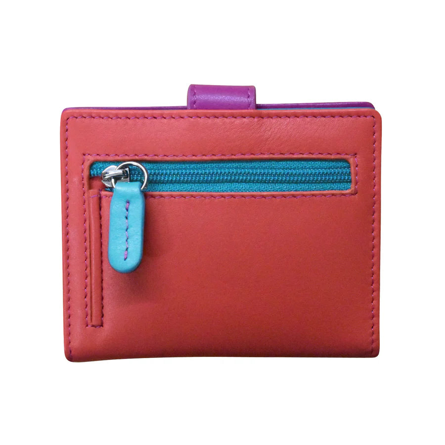 ILI New York Mini Asymmetric Card Wallet with Tab - Paradise Multi