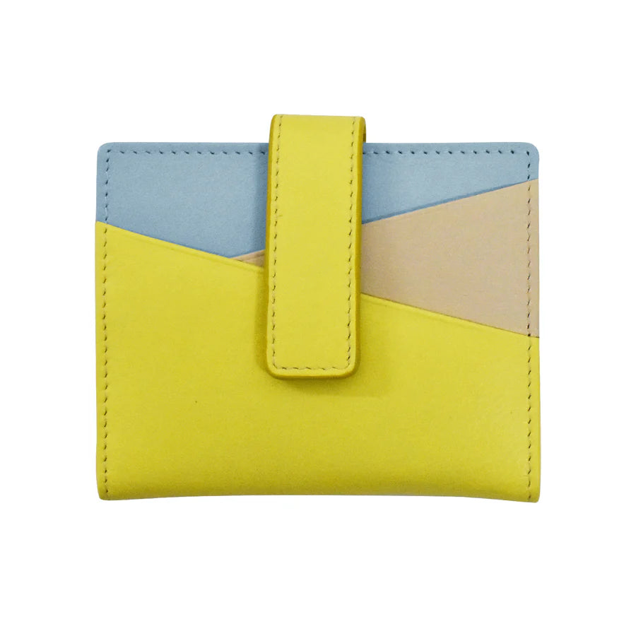 ILI New York Mini Asymmetric Card Wallet with Tab - Sorrento