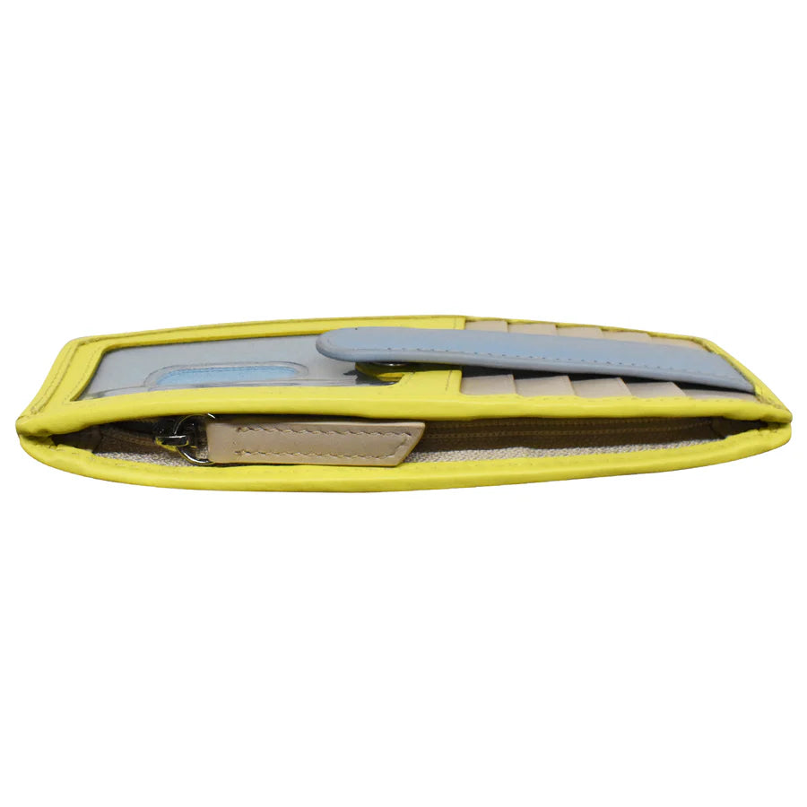 ILI New York Card Holder with Zip Pocket - Sorrento