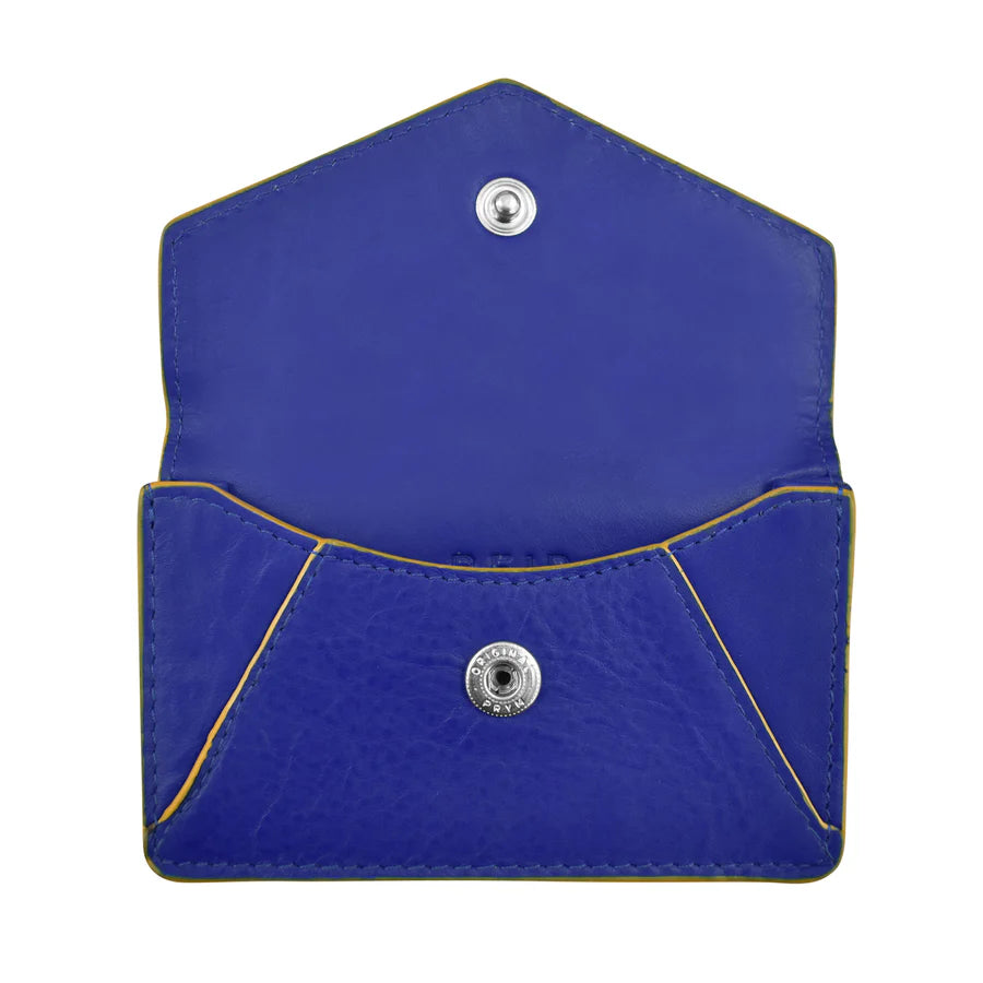 ILI New York Envelope Business Card Case - Cobalt/Yellow