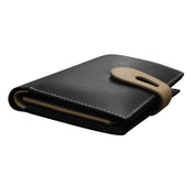 ILI New York Leather Midi Wallet - Black/Taupe