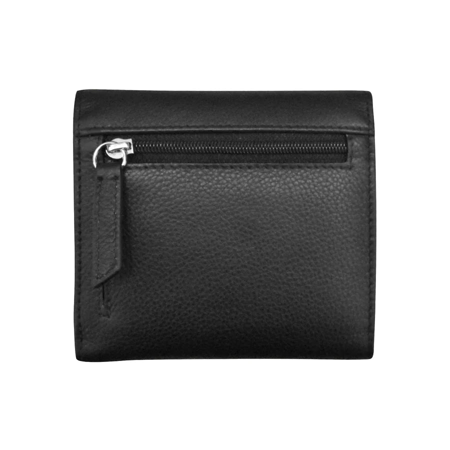 ILI New York RFID Leather Trifold Wallet - Black