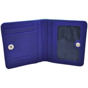 ILI New York RFID Leather 2 Tone Mini Bifold -  Aqua/Cobalt