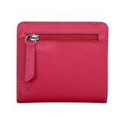 ILI New York RFID Leather 2 Tone Mini Bifold Indian Pink