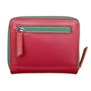 ILI New York RFID Small Multi Color Zip Wallet - Palm Beach