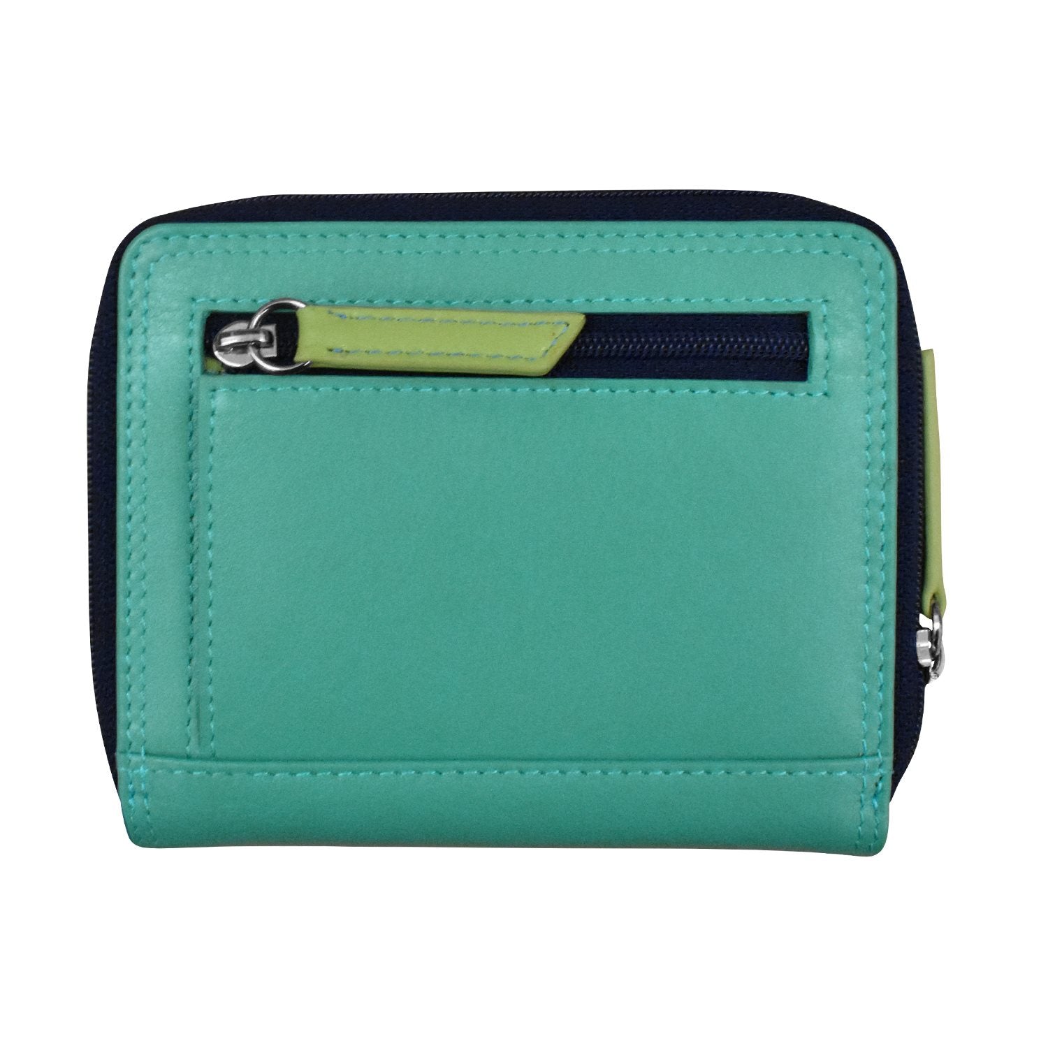 ILI New York RFID Small Multi Color Zip Wallet - Serenity Multi