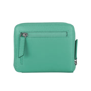 ILI New York RFID Small Zip Around Wallet - Turquoise