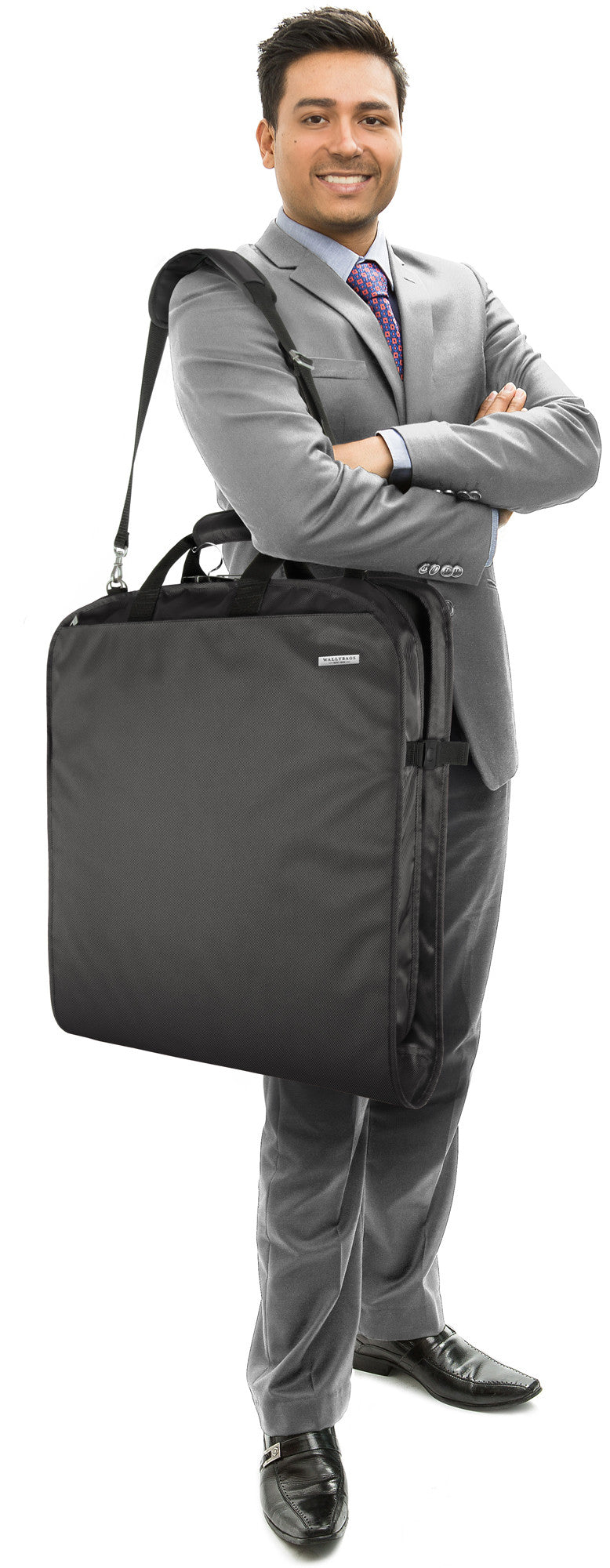 Wally Bags 42" Premium Travel Garment Bag w/Pockets - Grey