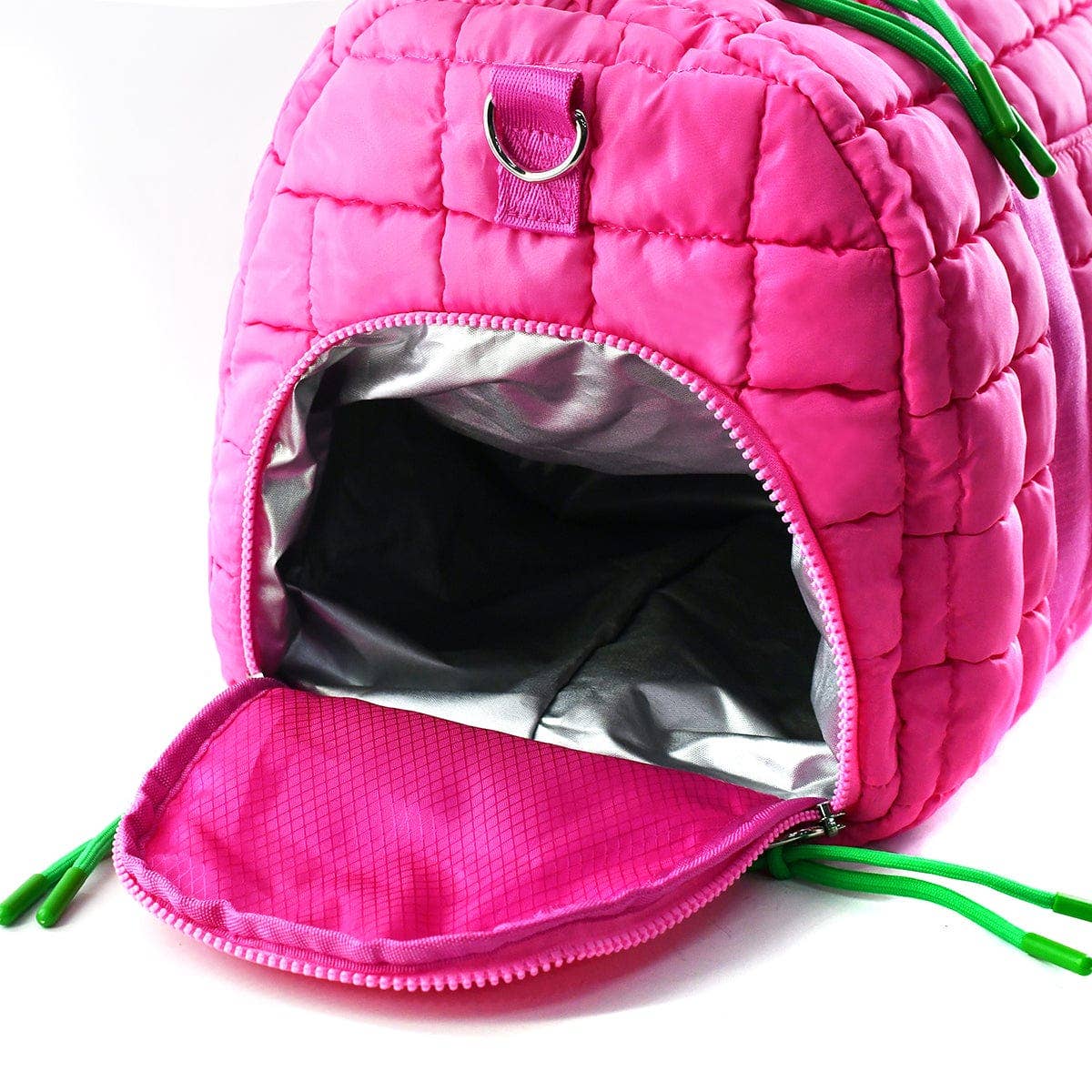 Mimi Quilted Puffer Weekender/Duffel Bag: Navy