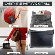 FlyHugz® Travel Blanket & Comfort Bag: Gray