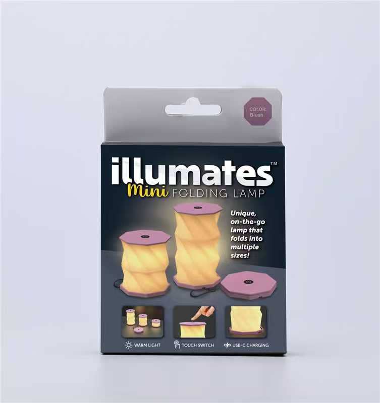 Illumates Mini Folding Lamp - Blush Pink