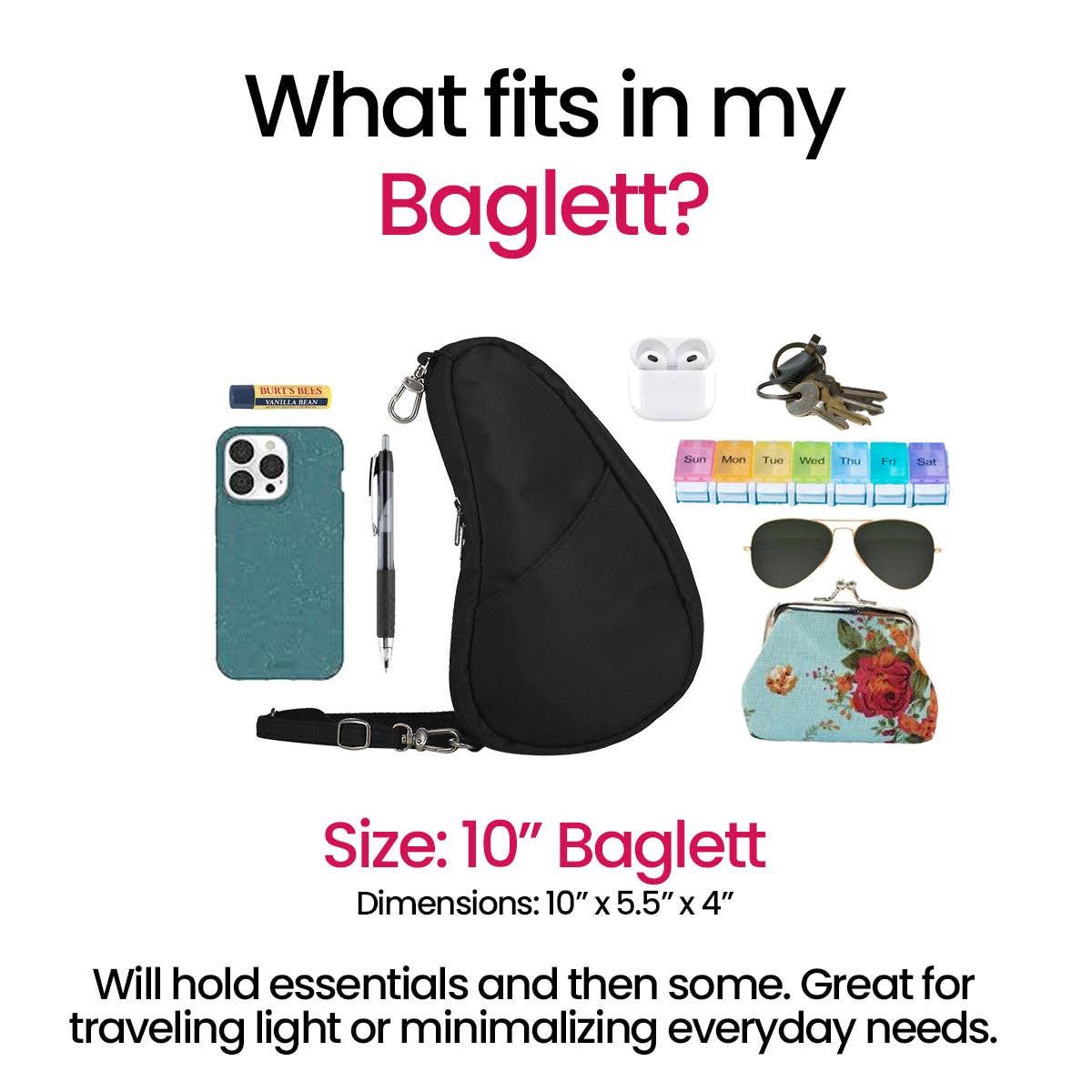 AmeriBag 10" Distressed Nylon Baglett: Aqua